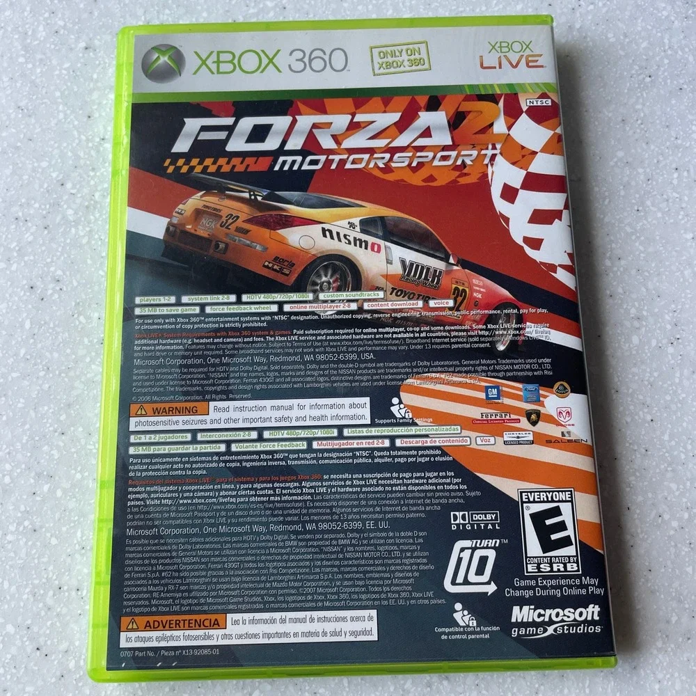Forza Motorsport 2 Xbox 360 Microsoft Game Studios Racing Simulation NTSC CIB